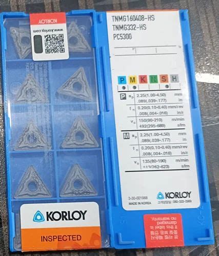 Korloy Carbide TNMG 160408 HS PC5300 For Industrial At Rs 145 In Pune