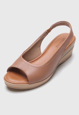 Peep Toe Usaflex Liso Nude Compre Agora Dafiti Brasil