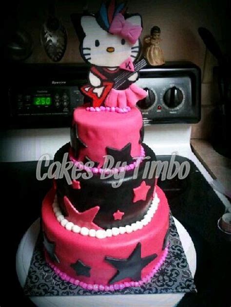 Hello Kitty Rockstar Decorated Cake By Timbo Sullivan Cakesdecor