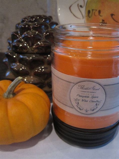 Pumpkin Spice Soy Wax Candle Oz Glass Jar By Thistlestreetsoap