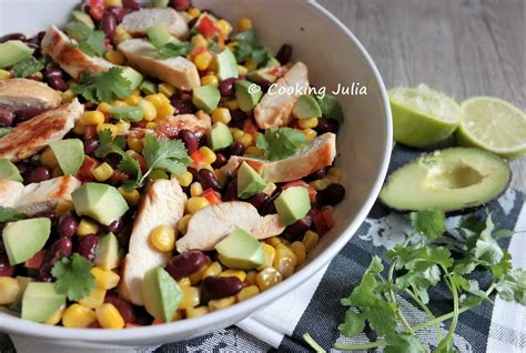 COOKING JULIA SALADE MEXICAINE AU POULET