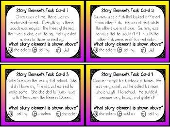 Story Elements Task Cards by The Polka Dotted Classroom | TpT