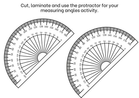 40 Free Printable Protractor Templates - Printaboles