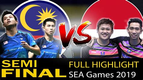 Semi Final Badminton Malaysia Vs Indonesia Sea Games 2019 Double Men