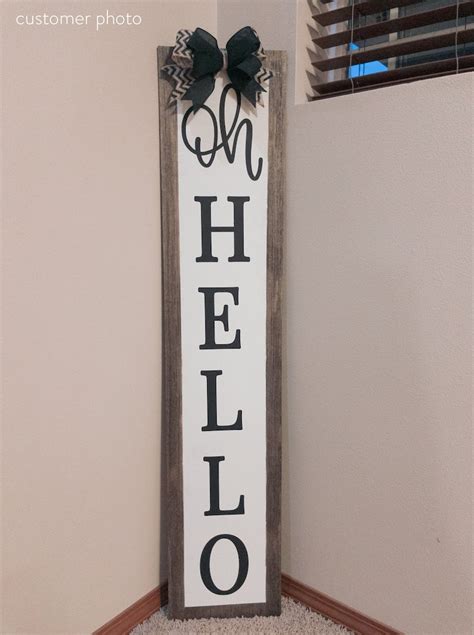 Oh Hello Svg Porch Sign Design Etsy