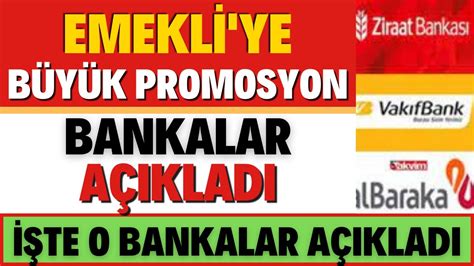 EMEKLİLERE O BANKADAN YÜKSEK PROMOSYON ÜCRETİ YouTube