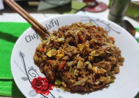 Chow Fan Con Jam N Y Vegetales Arroz Chino Venezolano Luisfy