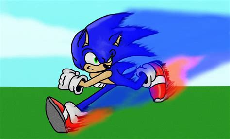 sonic running by SEAWOLF815 on DeviantArt