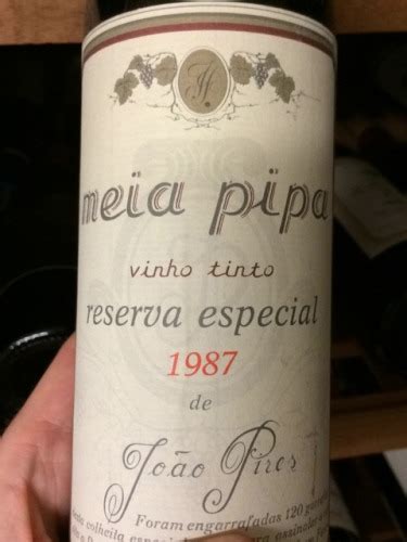 Joao Pirer Meia Pipa Vinho Tinto Reserva Especial Vivino Us