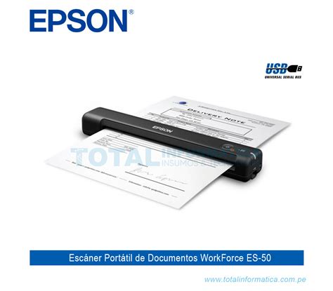 Esc Ner Portatil Epson Workforce Es A Dpi Ppm Usb