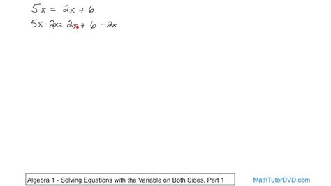 Algebra 1 Unit 3 Lesson 15 Solving Equations With The Variable On Both