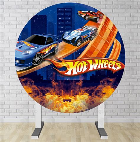 Painel Redondo Sublimado Hot Wheels PNR Digistamp