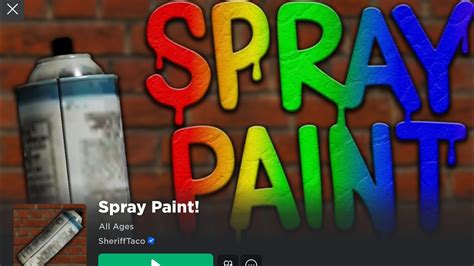 Spray Paint Roblox Youtube