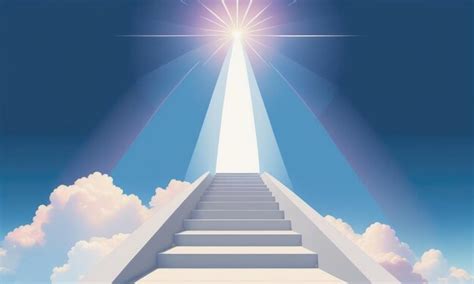 Premium AI Image Stairway Leading Up To Heavenly Sky