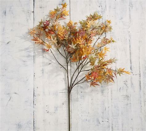 Faux Maple Leaf Branch Artificial Flowers Pottery Barn