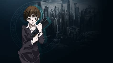 Akane Tsunemori On Side With Cityscape Background Hd Psycho Pass