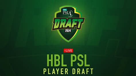 Live HBL PSL Player Draft 2024 YouTube