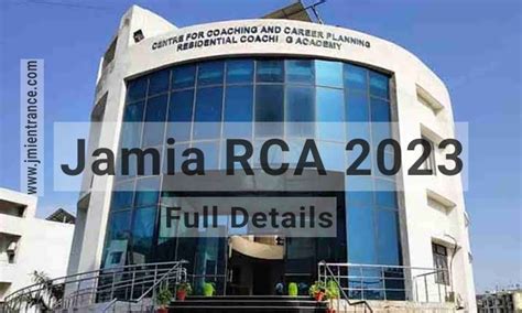 Jamia Rca Forms Out 2023 Important Dates Upsc Ias Psc