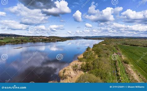 Aerial of the River Foyle stock image. Image of ariel - 219125691