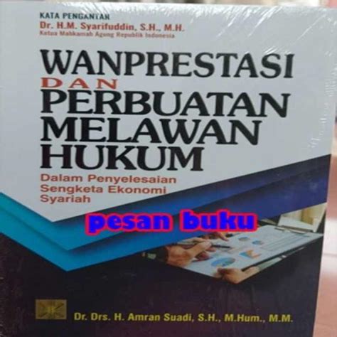 Jual Baru Buku Wanprestasi Dan Perbuatan Melawan Hukum Amran Suadi