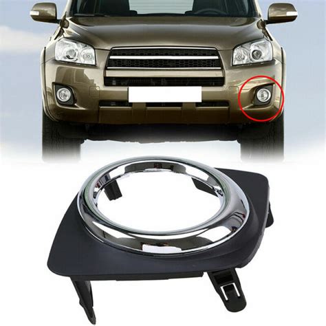 Left Bumper Fog Light Lamp Cover Replace Trim Chrome For Toyota RAV4