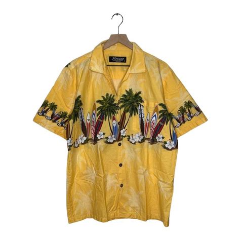 Favant Surf Boards Vintage 90s Hawaiian Button Up Depop