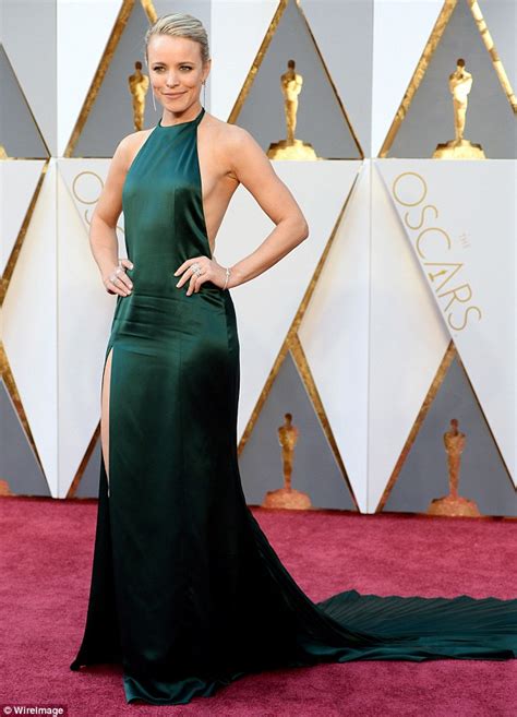 Oscar Nominee Rachel Mcadam Dares To Bare In Backless Emerald Gown