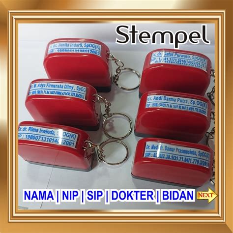 Jual STEMPEL NAMA DOKTER SUSTER BIDAN PERAWAT TYPE 13 X 35 DAN 13 X 43