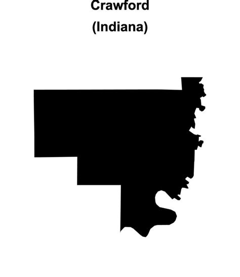 Crawford County, Indiana blank outline map 46720928 Vector Art at Vecteezy