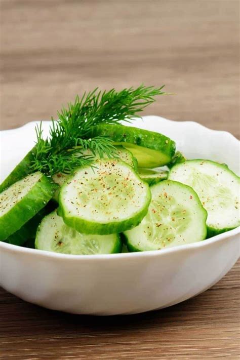 Cucumber Salad With Vinegar And Sugar Half Scratched