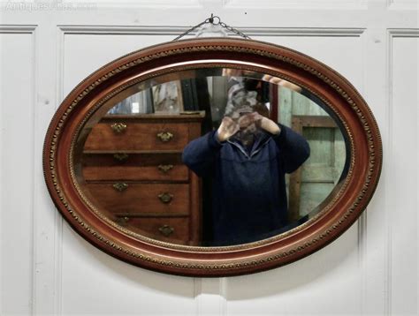 Antiques Atlas A Large Edwardian Oval Wall Mirror