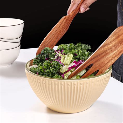 Wareland Salad Bowls Oz Inch Serving Bowls Large Ramen Bowl For