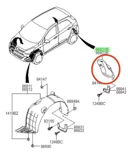Guardafango Trasero Izquierdo Hyundai Original I Cuotas