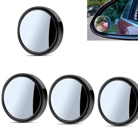 Pcs Car Blind Spot Mirrors Degrees Rotating Rear View Mirror With