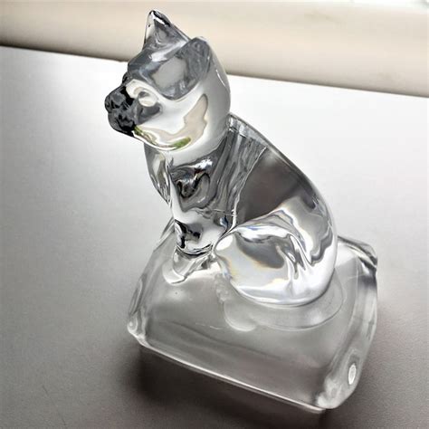 Glass Cat Figurine Etsy