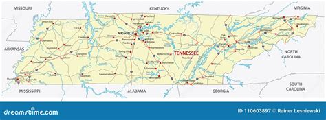 Tennessee Map On Road Sign. Vector Illustration | CartoonDealer.com ...