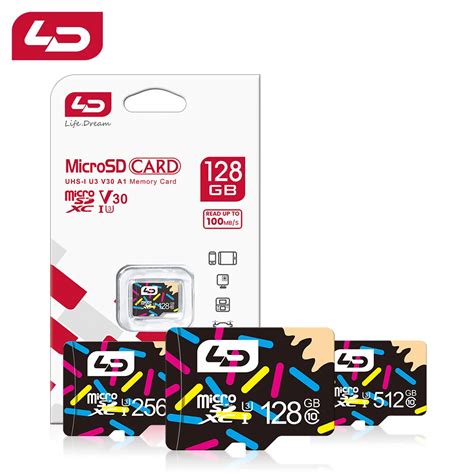 Cart O De Mem Ria Ld Micro Sd Cart O Tf Alta Velocidade 4k 512gb 64gb