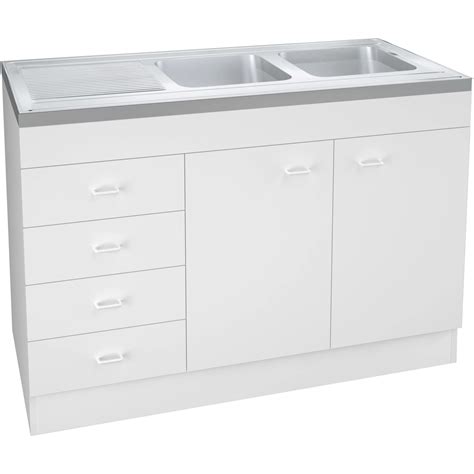 Flex Well Spülenunterschrank mit Spüle 120 cm Weiß