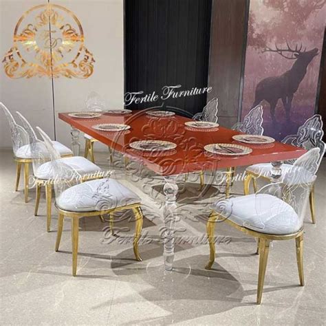 Acrylic Rectangle Dining Table Fertile Furniture