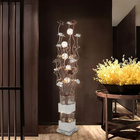 LED Cuboid Curved Stick Floor Lighting Art Decor Coffee Aluminum Bloom ...