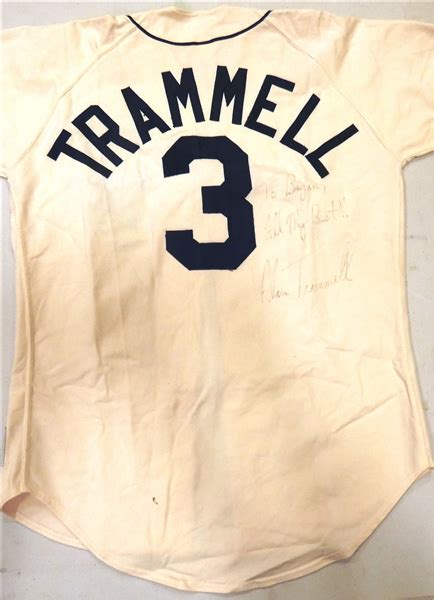 Lot Detail Alan Trammell Autographed Tigers Jersey