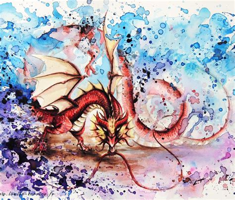 Watercolor Dragon Paintings at GetDrawings | Free download