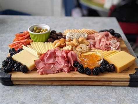 [homemade] Meat And Cheese Board Food