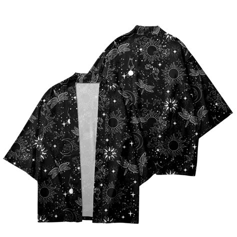 Kimono Japon S Para Hombre Y Mujer C Rdigan Con Estampado De Luna Y