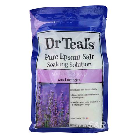 Dr Teal S Pure Epsom Salt Soothe And Sleep With Lavender Kg