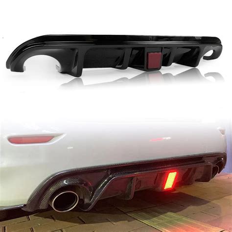 Traseiro Bumper Difusor L Bio Abs Boot Spoiler Plate Suporte De Escape