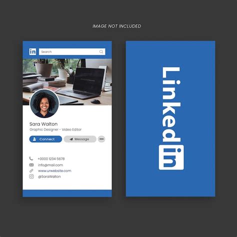 Premium Psd Linkedin Profile Style Business Card Template Psd