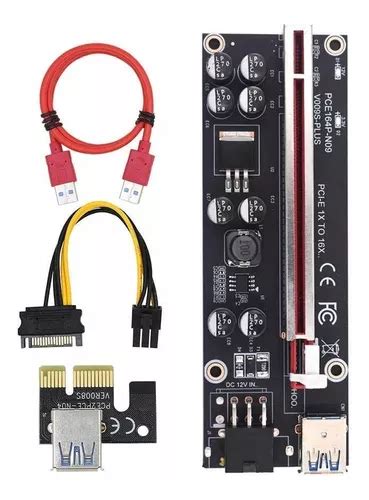 Kit 2 Placas Riser Ver 009s Pci E Cabo Usb 3 0 Extensor 60cm MercadoLivre