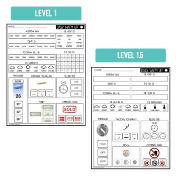 Life Skills Daily Warm Up Worksheets Level Tpt