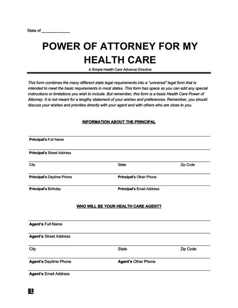 Printable Medical Power Of Attorney Form Printable Form 2024